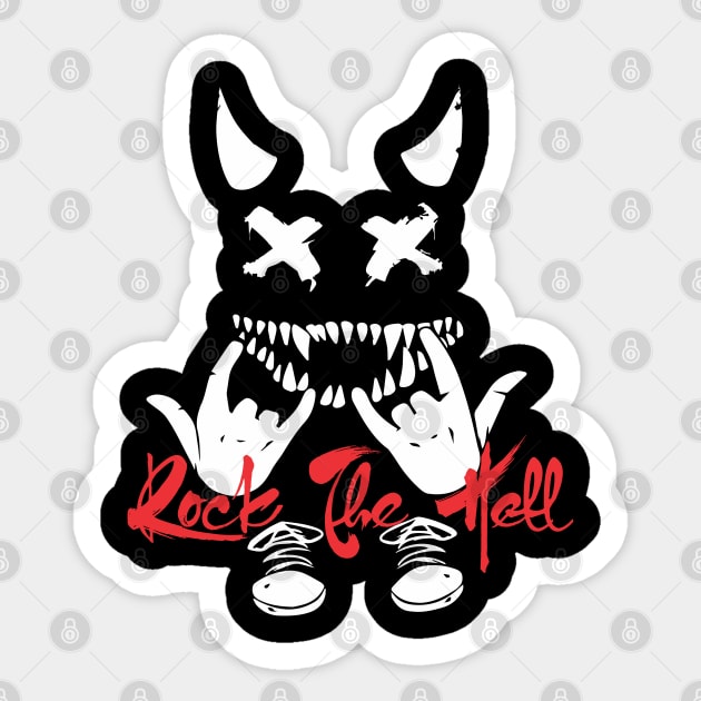 Rock the Hell, Smiley Monster Sticker by TrendsCollection